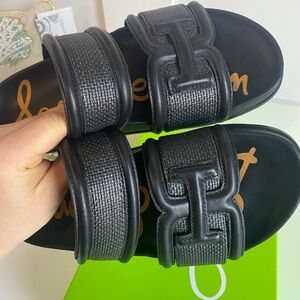 Worn once Sam Edelman Rowan Black Slide Footbed Sandals
